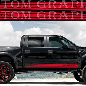 Classic Line Raptor Design Door Decal Sticker Vinyl Sport Compatible with Raptor F150 All Models size