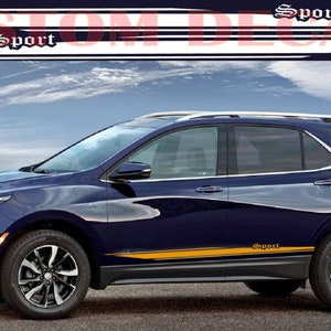 Racing Stripes Sport Line Unique Design Line Vinyl stickers Compatible with Equinox