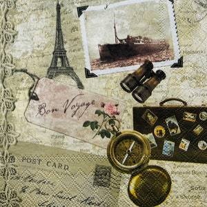 A Single Napkin for Decoupage – Individual Paper Napkin for Junk Journal, Crafting, Scrapbooking, DIY Gifts & Altered Art