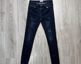 Acne Studios Women’s Skinny Jeans Blue Distressed Denim EU 36