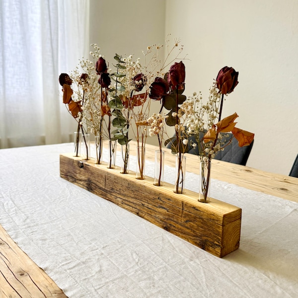 Flower vase scaffolding plank test tubes for dried flowers or cut flowers | Gift | Easter | Decorative vase | Decoration | Vase