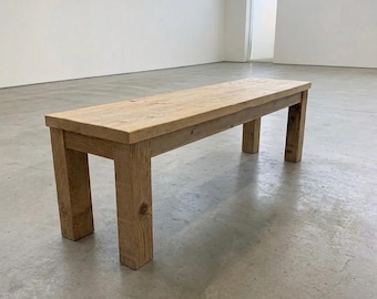 Construction timber bench | Garden bench | Balcony bench | Lowboard | Rustic scaffold plank bench | Country-style wooden bench | Solid wood