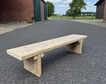 Rustic coffee table made from scaffolding planks | Coffee table | Lowboard | Sideboard | Meditation bench | Reclaimed wood | Sustainable construction timber