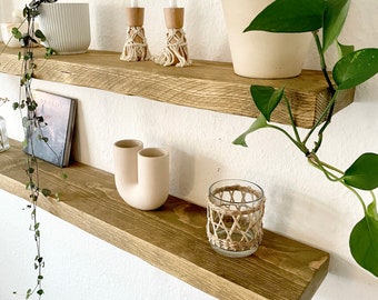 Wall shelf oak look floating | Wood from sustainable forestry | floating shelf lumber