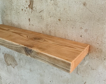 Estante de pared flotante | Estante de pared de madera recuperada | estante flotante