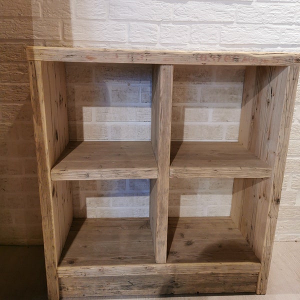 Shelf like Kallax made of scaffolding planks 4 shelves | Reclaimed wood | Scaffolding planks