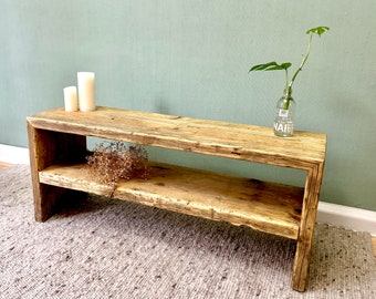 Sitzbank aus Gerüstbohlen, Holzbank, Bank Flur Schlafzimmer, Bauholz Möbel, Upcycling Möbel, Gartenbank