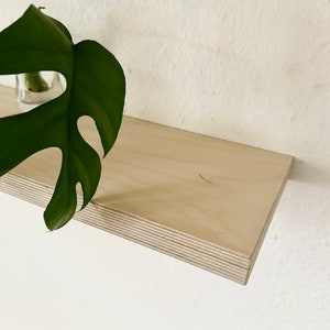 Floating wall shelf multiplex birch | Wall shelf wood | Vintage | minimalist shelf | Wall shelf multiplex | Setup | bookshelf