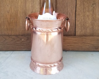 Vintage French Copper Wine / Champagne Cooler Ice Bucket