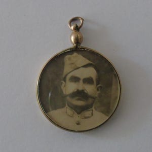 Antique WW1 French Sweetheart Brooch or Pocket Watch Fob,French Military Collectable, WW1 French Militaria, French Military Phoograph