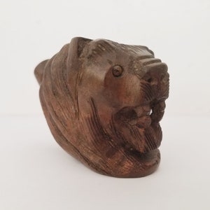 Antique French Lions Head Pipe,Hand Carved Wood Pipe, Collectable Pipe, Pipe Collectors Gift Idea