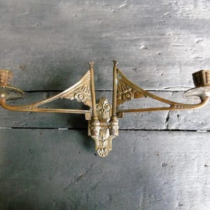 Beautiful French Antique 2 Branch Wall Sconce Candelabras,French Antique Candle Holder,French Chateau-Home-Wall-Garden Decor