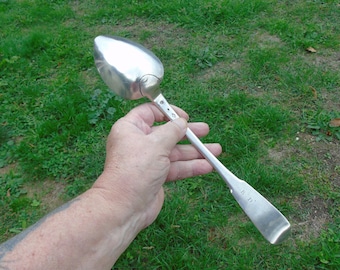 Antique French Solid Silver Basting Spoon, Hallmarked Paris, 1819-1838
