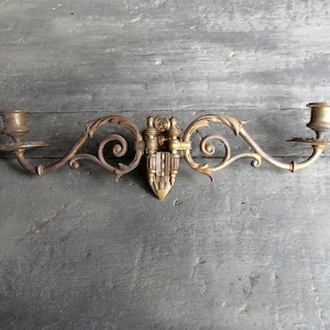 Beautiful French Antique 2 Branch Wall Sconce Candelabras,French Antique Candle Holder,French Chateau-Home-Wall-Garden Decor