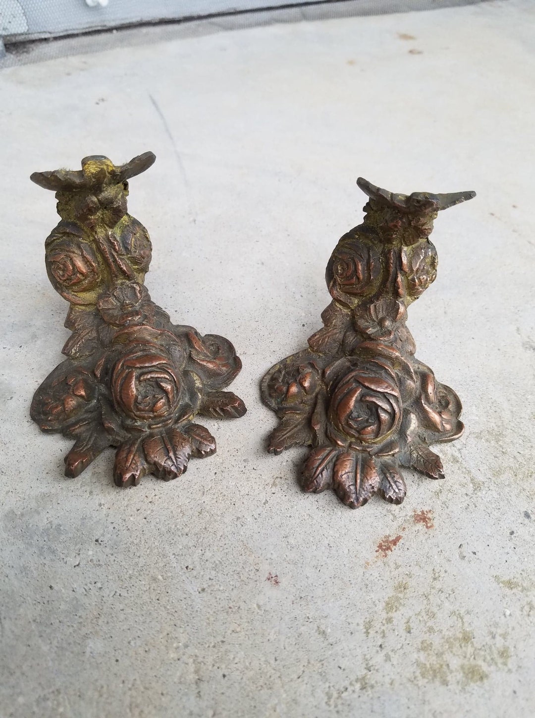 Antique Large French Mantel Clock Side Finials,replacement Parts