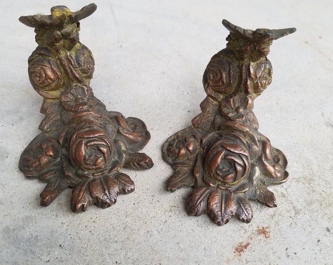 Antique Large French Mantel Clock Side Finials,replacement Parts