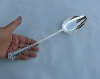 Antique French Solid Silver Serving Spoon, Henri Chenailler, Paris