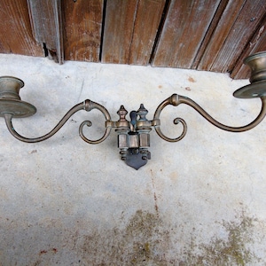 Beautiful French Antique 2 Branch Wall Sconce Candelabras,French Antique Candle Holder,French Chateau-Home-Wall-Garden Decor