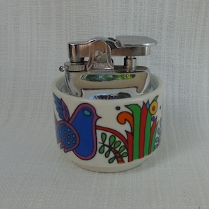 Villeroy und Boch Acapulco Tischfeuerzeug, Seltenes Vintage Feuerzeug, Tischdekoration-Tassen-Teller-Kaffeetopf-Schüssel-Set, Sammlerstück Villeroy & Boch