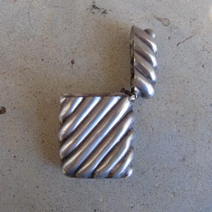 1900&#39;s Match Striker,Antique Vesta Case, Antique English Silver Plated Pocket Match Striker-Lighter