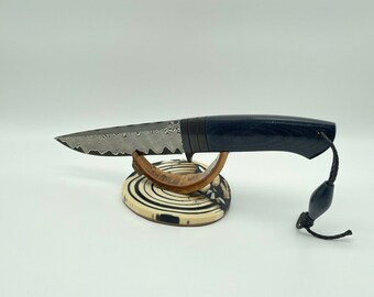 Knife Laminated Damascus Knife Carbon Gag + Micarta "JÄGER JEANS EDITION"