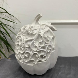 Big Fancy Pumpkin Statue – Elegant Fall & Holiday Decor, Handcrafted Sculpture, Perfect Centerpiece for Home, Garden, or Festive Display