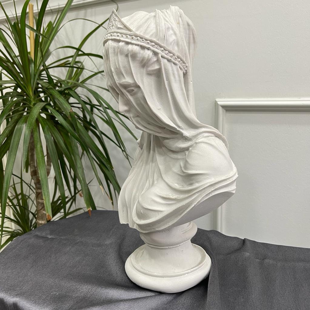 Veiled Lady Bust Sculpture - Elegant Statue for Home & Office Decor ...