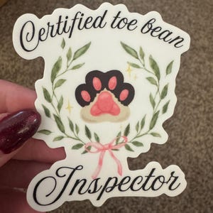 Zehenbohne Aufkleber | Toe Bohne Anerkennungsclub | Katzenaufkleber | Katzenmama Aufkleber | Zehbohnen | Katzenpfote | Pfotenabdrücke | Katzenmama Geschenk