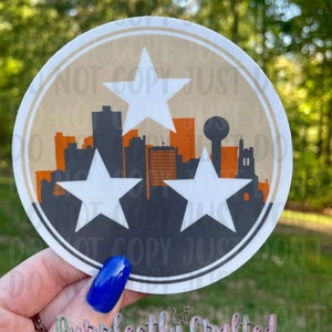 Knoxville sticker, Knoxville skyline, Knoxville, sticker laptop, sticker for waterbottles, Knoxville art