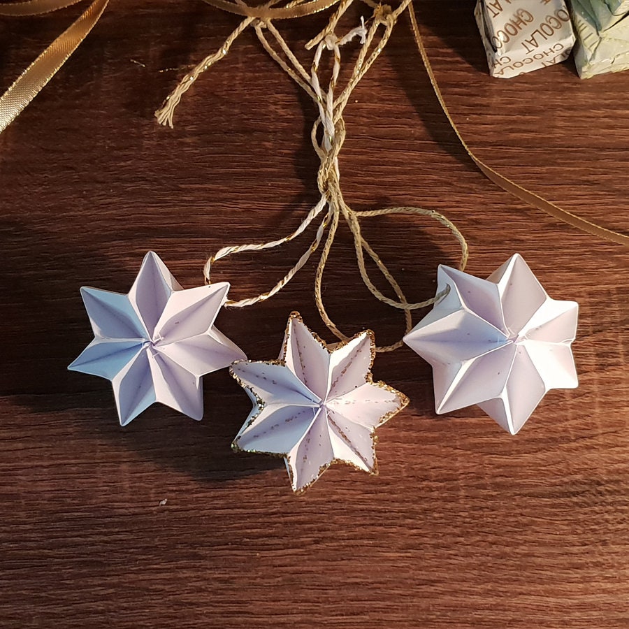 Lot de 3 Etoiles Noël Origami