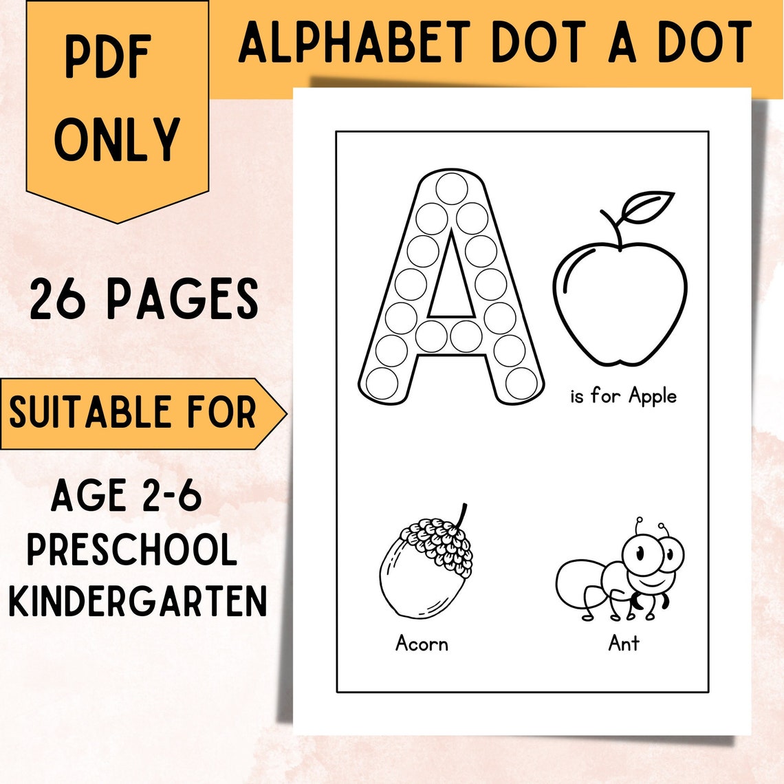 Alphabet Do A Dot Activity Dot the Letters Activity Do A Dot Alphabet