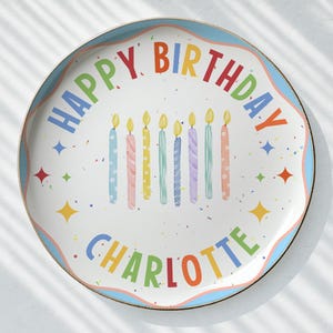 Personalized Happy Birthday Plate – Custom Keepsake Gift for Boys, Girls, and Children P530RUQ0