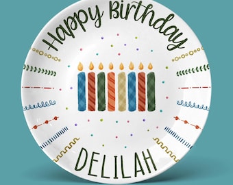 Custom Birthday Plate – Happy Birthday Gift – Birthday Tradition – Personalized Birthday Keepsake – Unique Party Gift P6101DV0