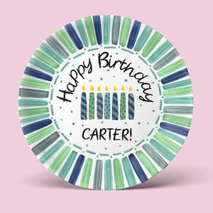 Personalized First Birthday Plate | Baby Keepsake Gift, Custom Ceramic Birthday Plate, Baby&#39;s 1st Birthday Dish, Birthday Baby Gift P530XKJ0