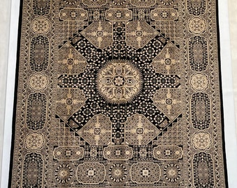 Mamluk Design 8x10 Area Rug Hand knotted with Organic dyes & Hand-spun Wool -Afghan Mamluk Rug for Living Room -Bedroom Rug Dinning Room Rug
