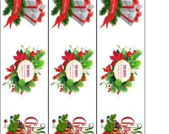 Merry Christmas Cake Strips: Essbare Oblatenschleife
