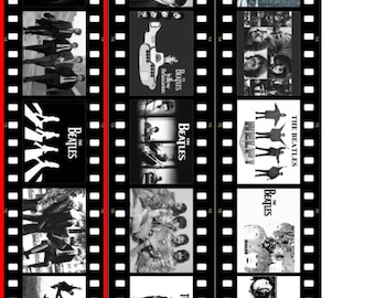 The Beatles Edible Birthday Cake Topper Film Strip | Cake Ribbon