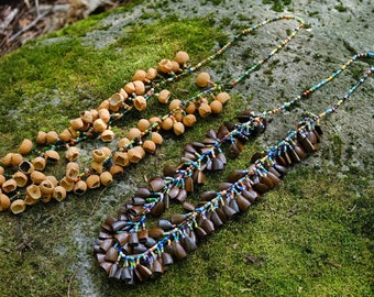 Sonorous shaman necklace/body necklace, seeds necklace. Traditionally used by Putumayo's Taitas during Ayahuasca ceremonies