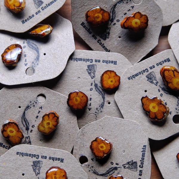 Pendientes de sementales de rebanadas de vid de Ayahuasca real, joyas chamánicas, pendientes de talismán