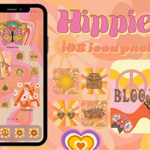 Hippie iOS Icon Pack | 360 App Icons | 180 Original Icons in 2 Styles