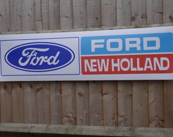 Ford/New Holland Tractor Advertising Tin Signs Kitchen Workshop Shed hanging 