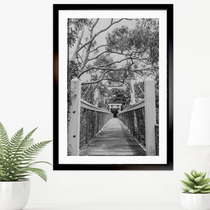 UNIQUE Downloadable photo art print for home decore wall art Bridge in nature Black and White