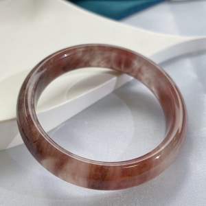 60mm BloodStone Natural Red Real Jade Bangle Lady bracelet jadeite bracelet