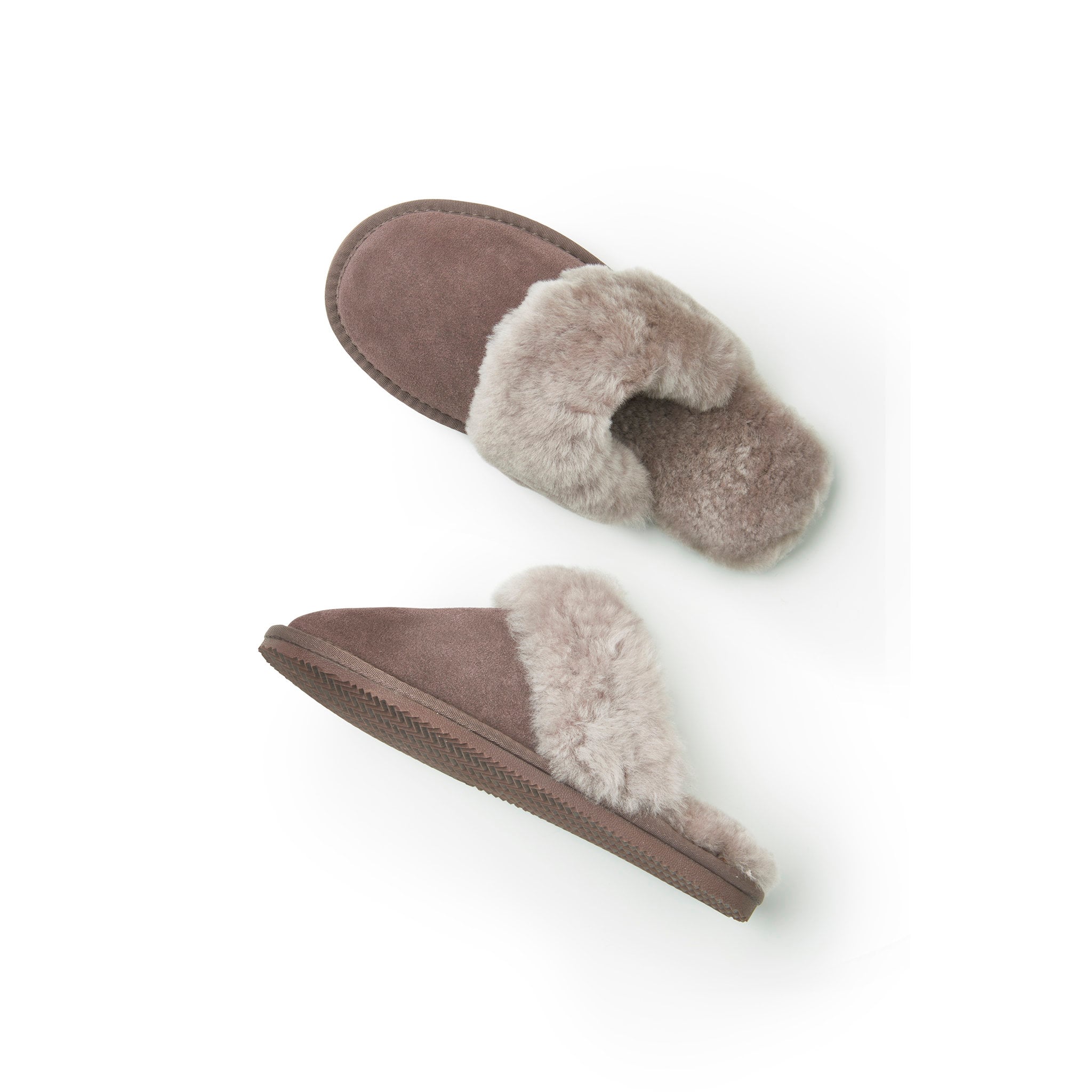 Grey sheepskin mule slippers new arrivals