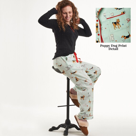 dog print pj pants