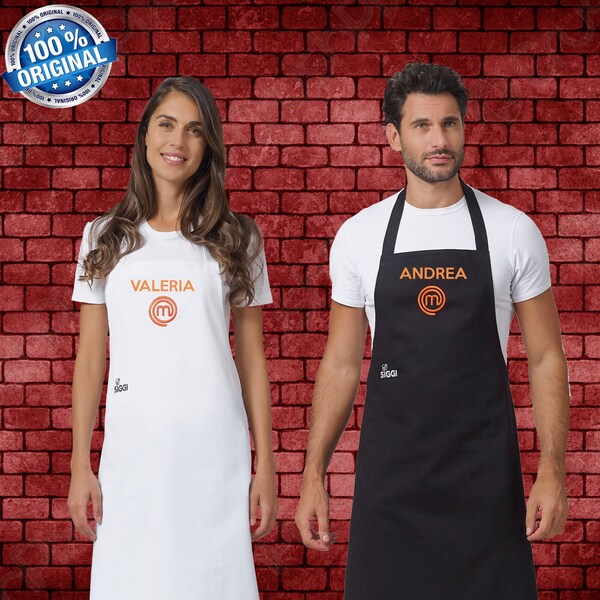 Delantal ORIGINAL Masterchef Italia con nombre bordado