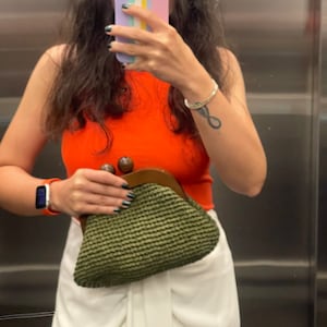 Bolso de crochet de lujo, bolso de rafia, clutch de crochet, clutch de paja, bolso de moda de lujo hecho a mano para mujer, bolso de punto de regalo para ella