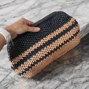 Crochet Bag,Raffia Bag,Straw Clutch Bag, Luxury Raffia Clutch,Fashion Handmade Bag For Women, Knitted Bag Gift For Her