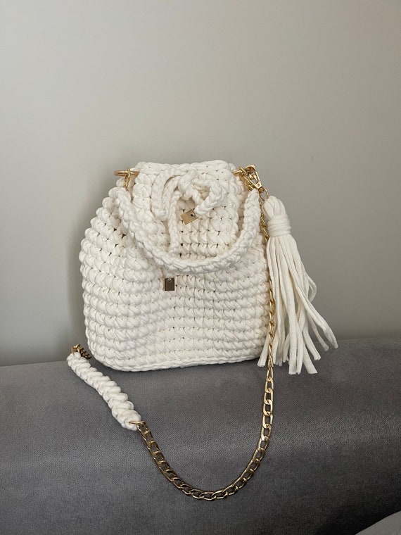 Bolsos Tejidos Crochet Bolso Bandolera De Crochet Con Forma De