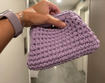 手作りかぎ針編みクラッチバッグ：ユニークなコットン財布 - Etsy 日本